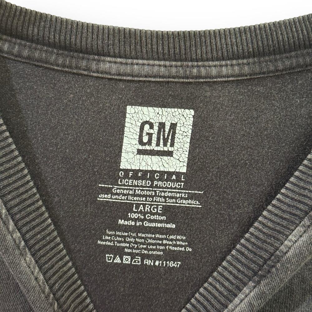 GM Chevrolet El Camino Long Sleeve Shirt Womens L Gray Rainbow Acid Wash Boxy - Picture 3 of 7